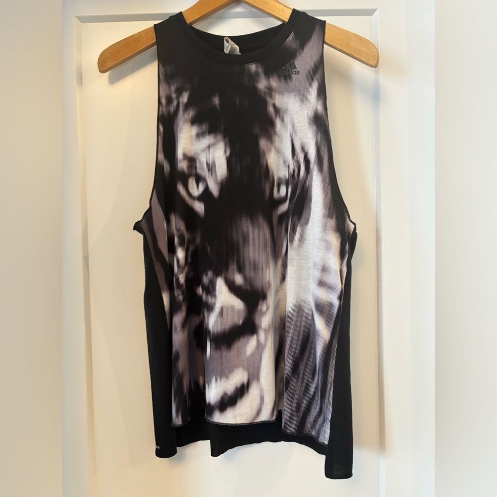Adidas Monochrome Tiger Print Muscle Tee